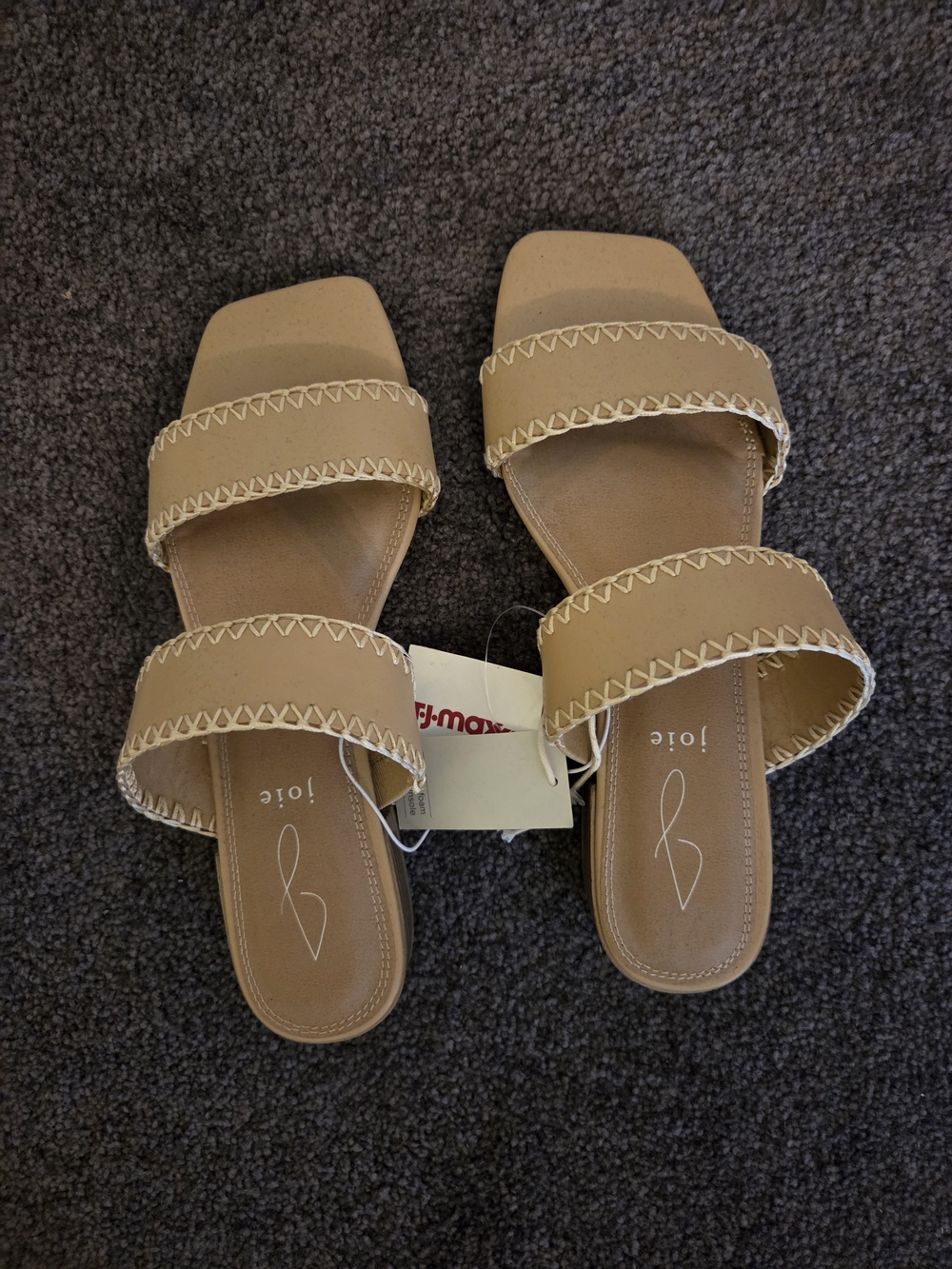Joie Tan Double-Strap Slide Sandals - Picture 2 of 7